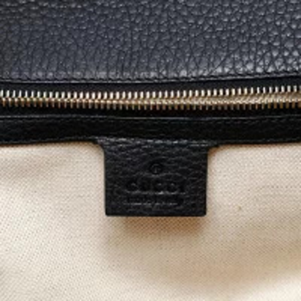 Gucci Bamboo Haircalf Handbag Black - Picture 10 of 13
